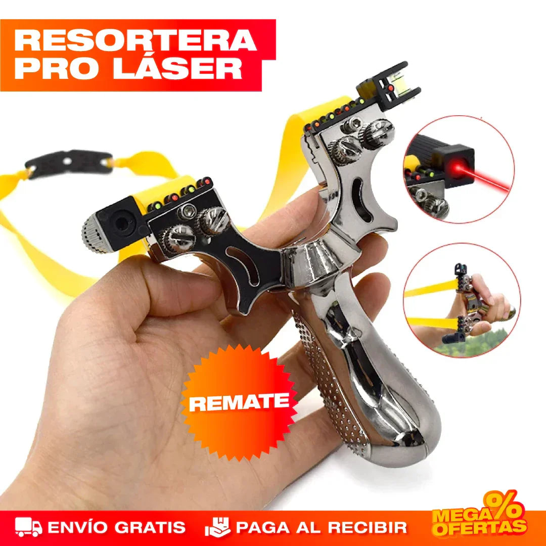 🎯Resortera con Lacer™ - RESORTERA DE PRECISIÓN CON LÁSER | ENVÍO GRATIS🎁