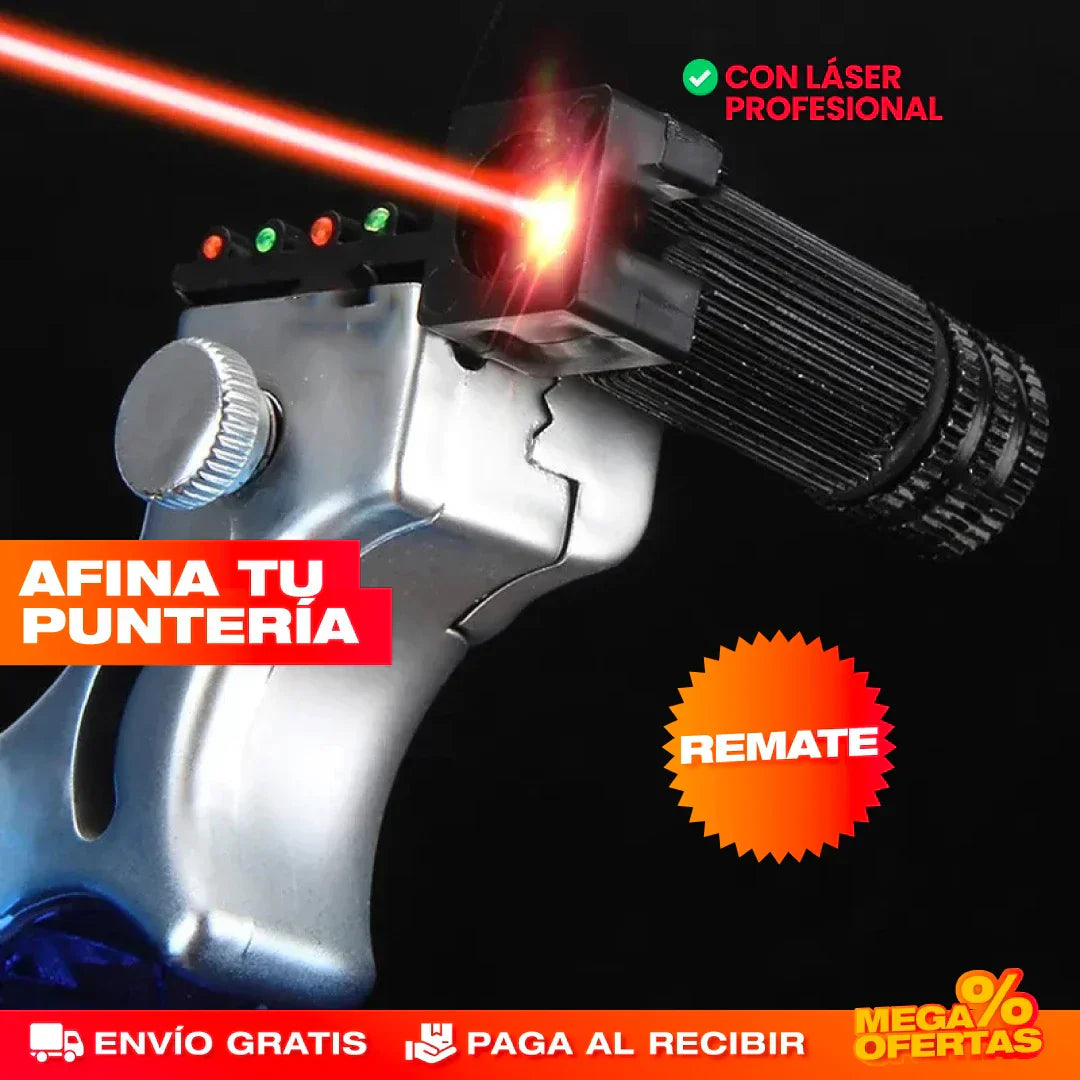 🎯Resortera con Lacer™ - RESORTERA DE PRECISIÓN CON LÁSER | ENVÍO GRATIS🎁