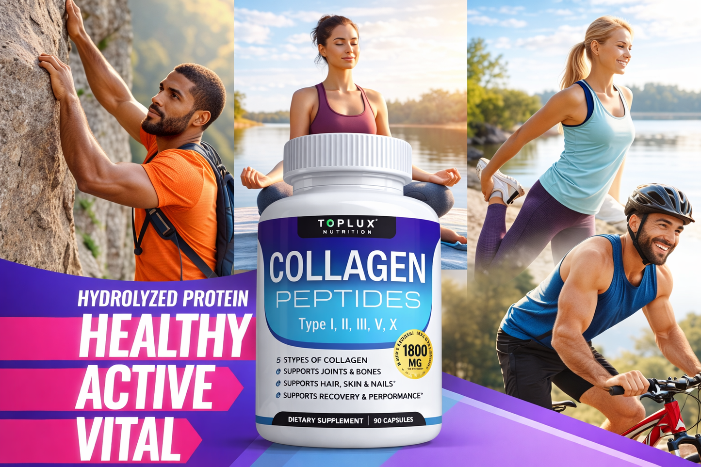 🦴 Colageno Peptides - 60 Capsulas