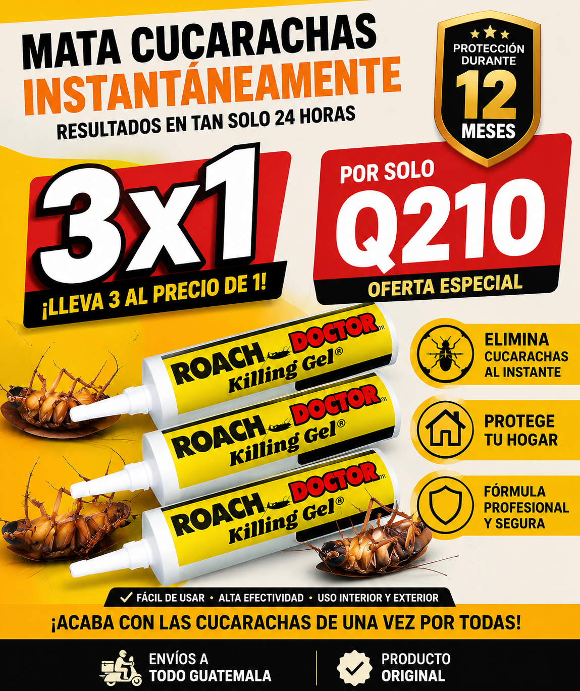 Roach Doctor® - Las cucarachas desaparecen, tu tranquilidad permanece | Envió Gratis 🎁