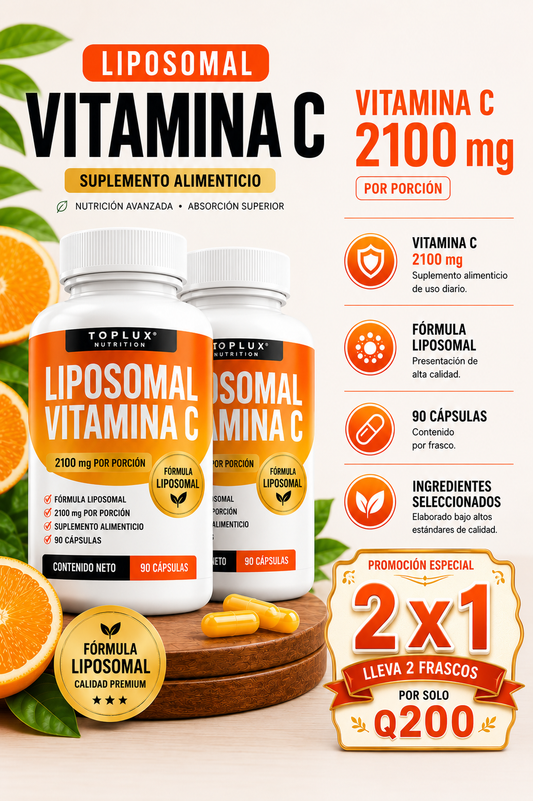 🍊 Vitamina C Liposomal | Complementa tu rutina con Vitamina C - 90 CAPSULAS