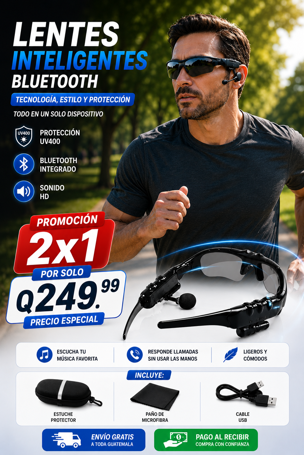 🎧👓 Lentes Inteligentes Bluetooth