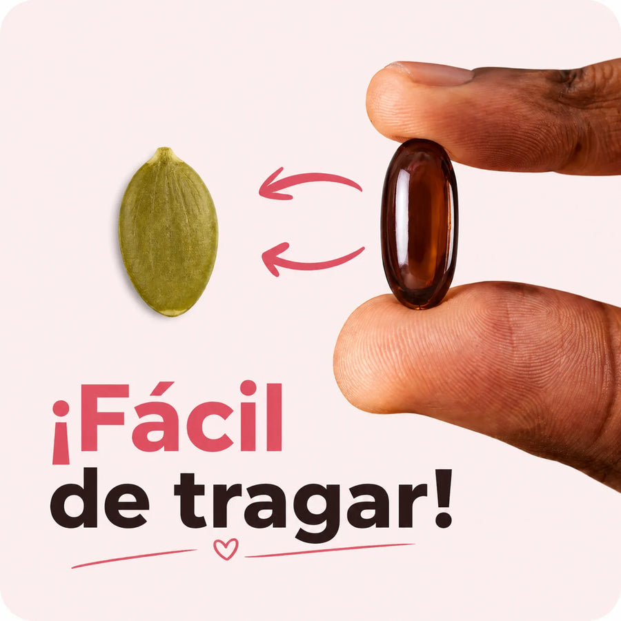 🎃 Aceite de Semilla de Calabaza + Saw Palmetto 3000 mg | 150 Softgels