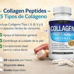 🦴 Colageno Peptides - 60 Capsulas | Piel Radiante, Cabello Fuerte y Articulaciones Saludables